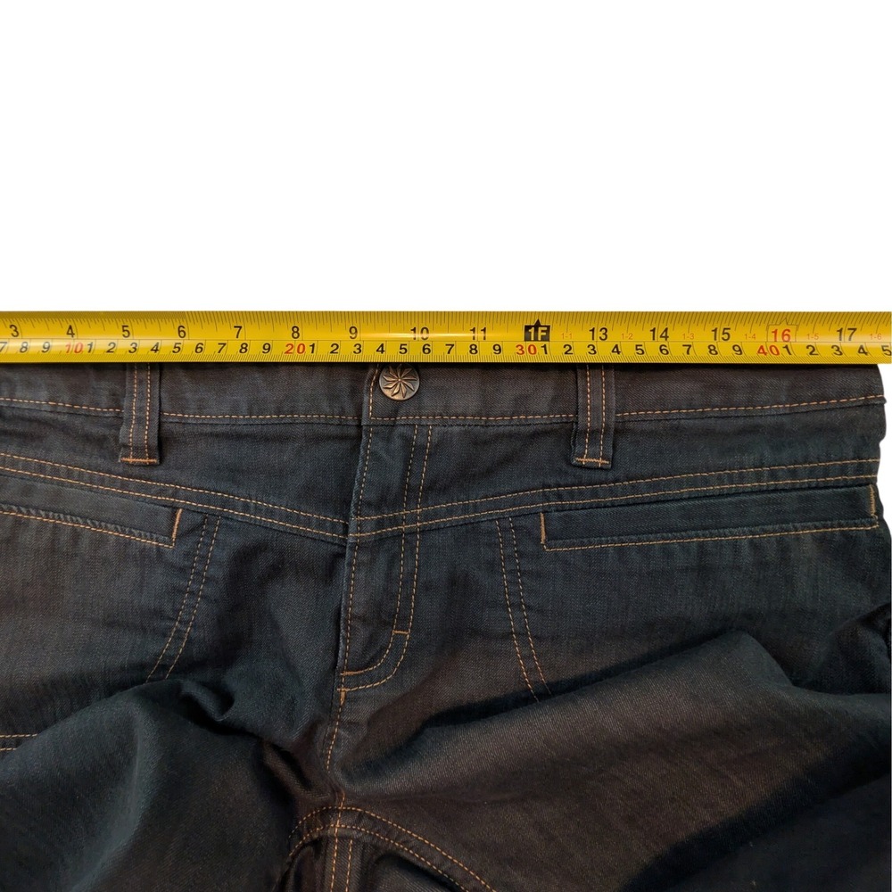 Athleta Dark Wash Cargo Denim Style Pants 129129 Womens Blue Contrast Stitching - Picture 4 of 15